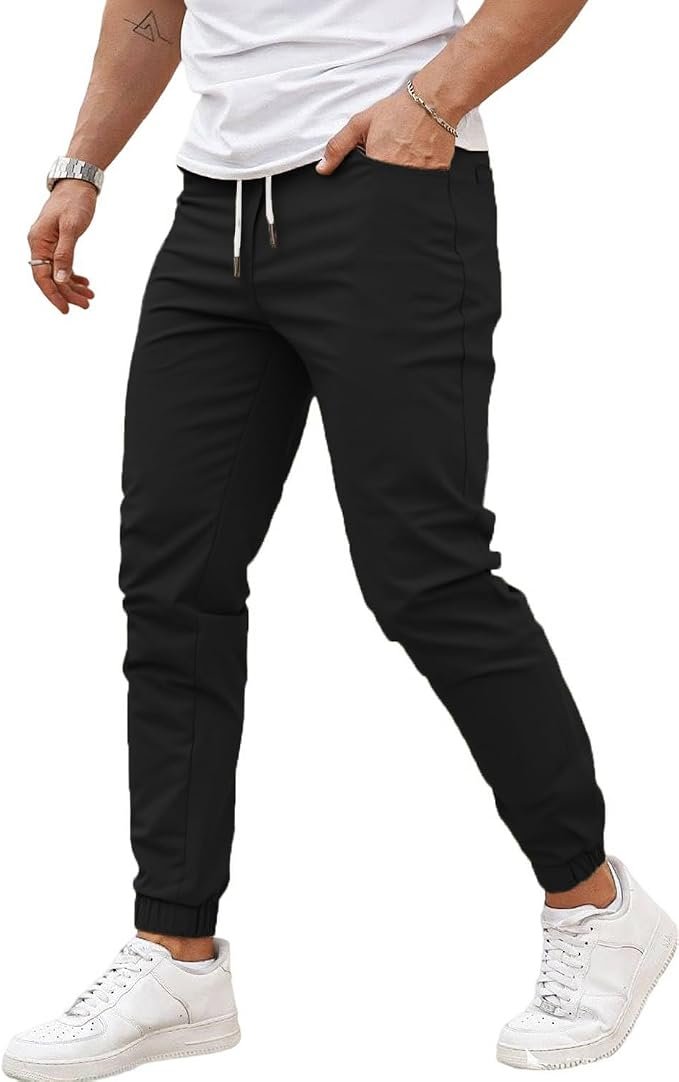 Men's Tapered Joggers - Black - Image 2