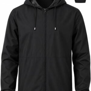 Men's Windbreaker Jacket - Black