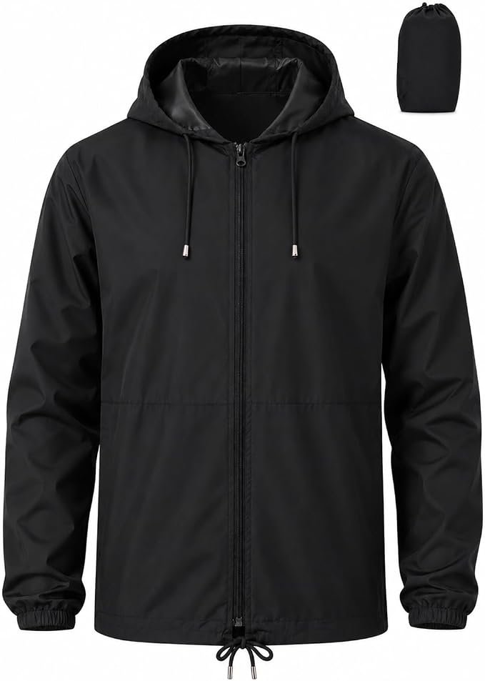Men's Windbreaker Jacket - Navy - Image 4