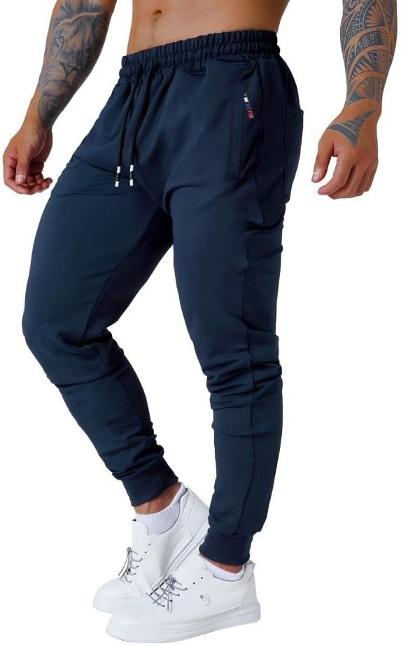 Men's Slim Joggers - Grey - Image 4