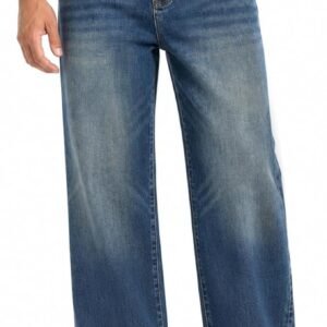 Men's Wide Leg Jeans - Black