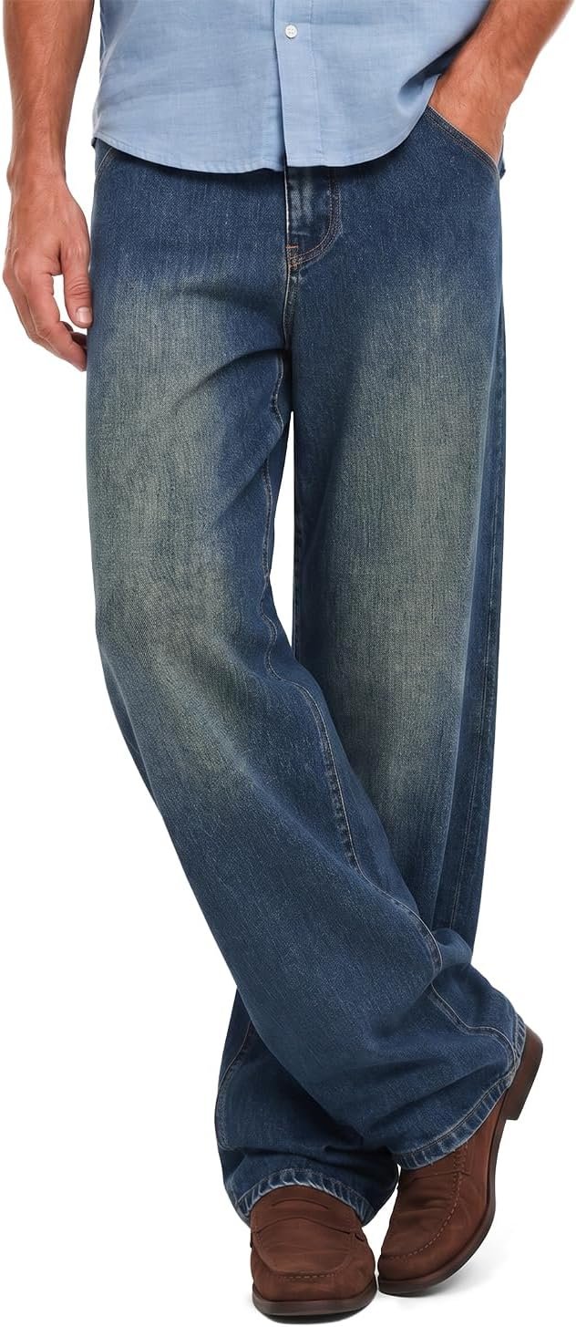 Men's Relaxed Jeans - Navy - Image 4
