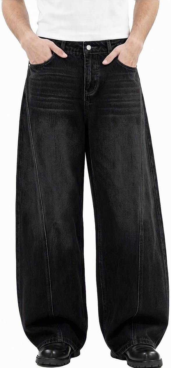 Men's Bootcut Jeans - Grey - Image 2