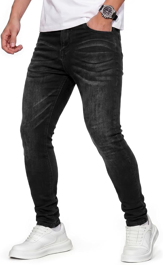 Men's Skinny Jeans - Navy - Image 5