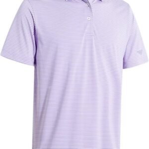 Men's Striped Polo Shirt - Grey