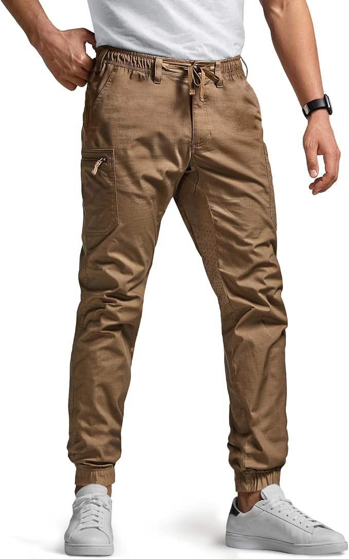 Men's Cargo Joggers - Black - Image 2