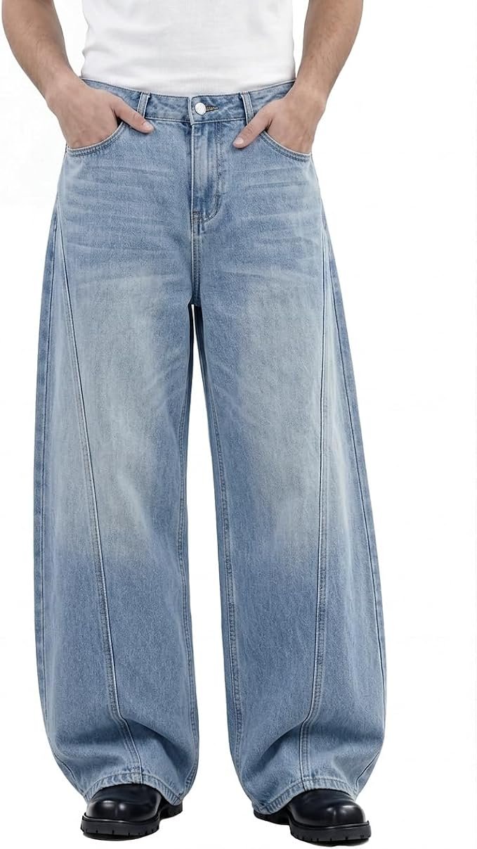 Men's Relaxed Jeans - Grey - Image 5