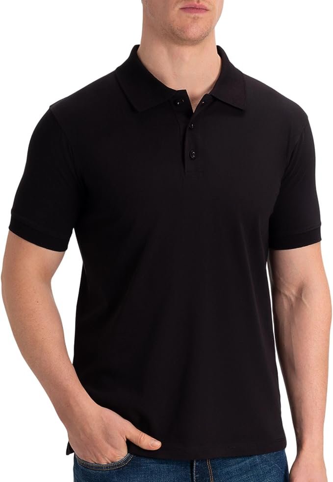 Men's Heavyweight Polo Shirt - Navy - Image 5