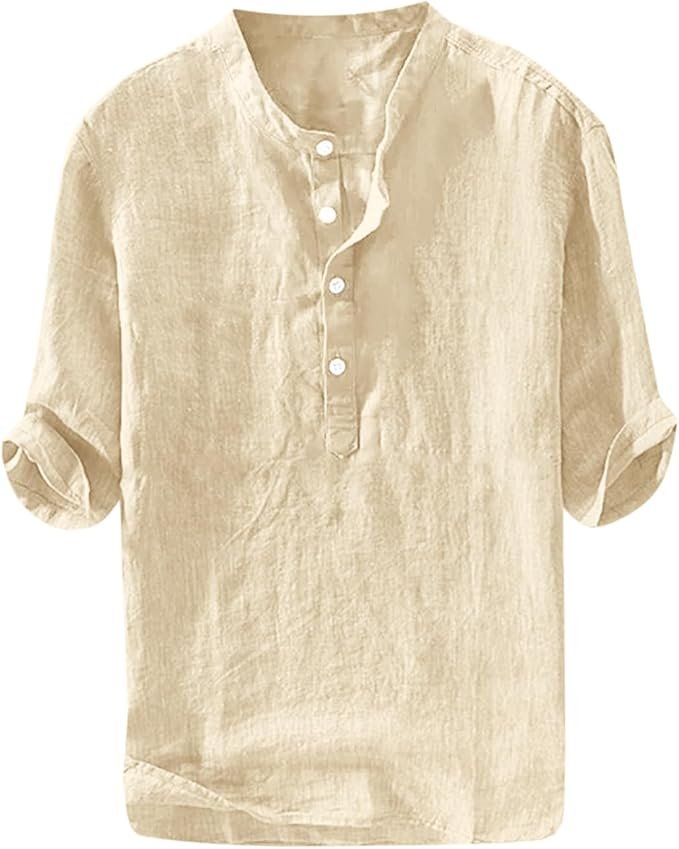 Men's Linen Shirt - Black - Image 7
