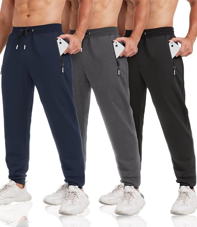 Men's Zip Pocket Joggers - Grey - Image 7