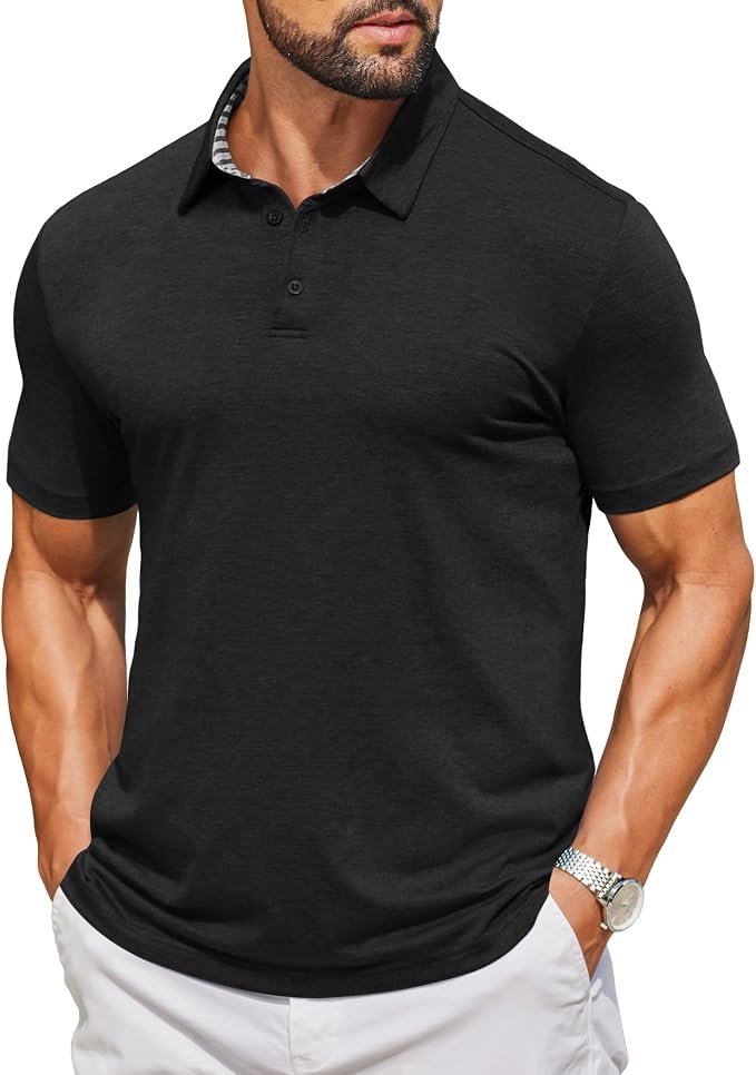 Men's Slim Fit Polo Shirt - Grey - Image 3