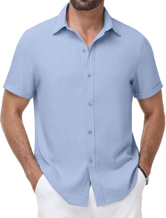 Men's Linen Shirt - Black