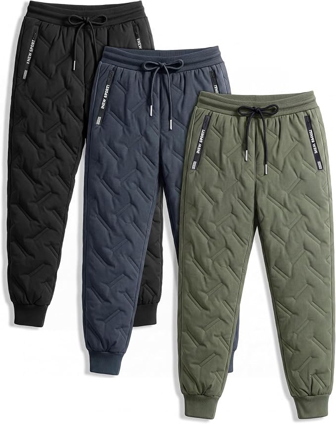 Men's Thermal Joggers - Black - Image 6