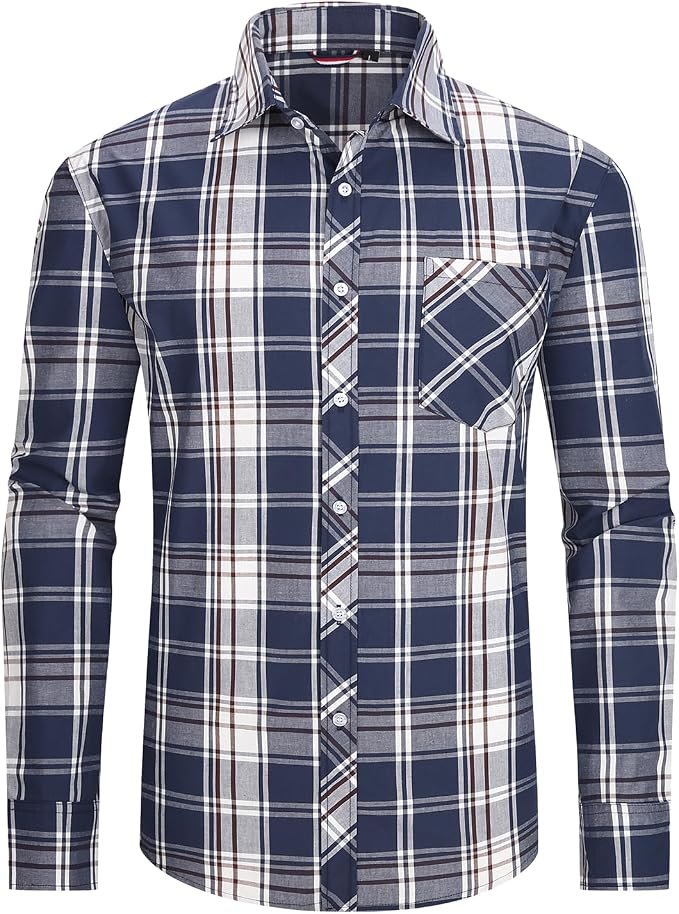 Men's Plaid Shirt - Black - Image 7