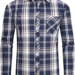 Men's Plaid Shirt - Grey