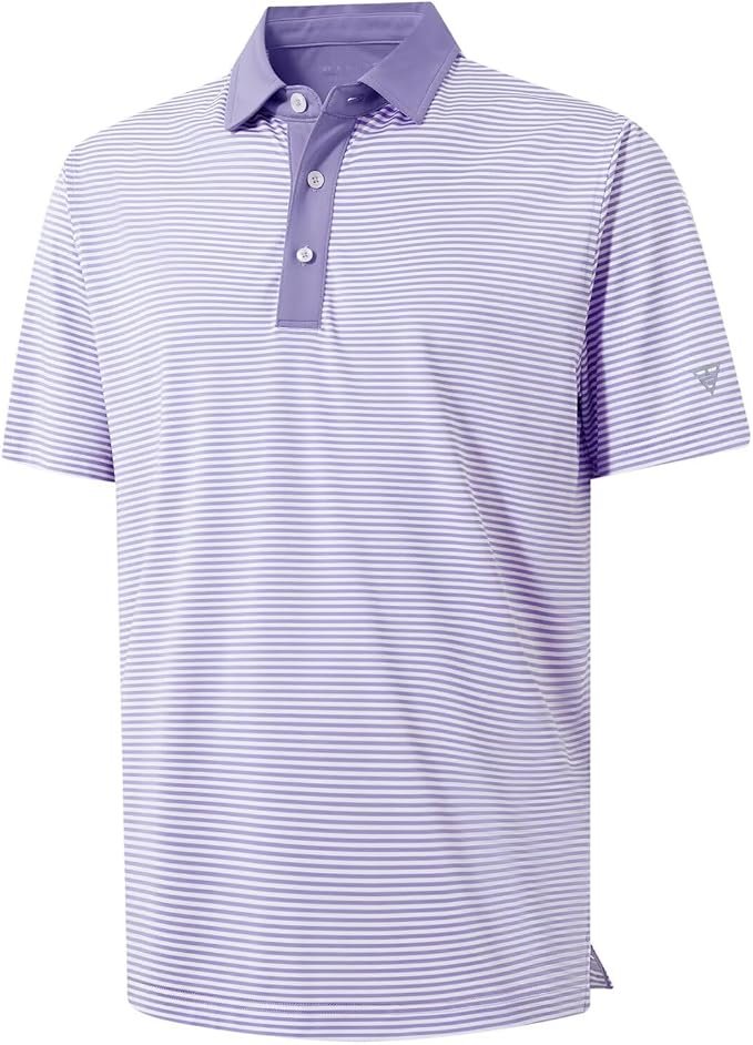 Men's Striped Polo Shirt - Black - Image 2