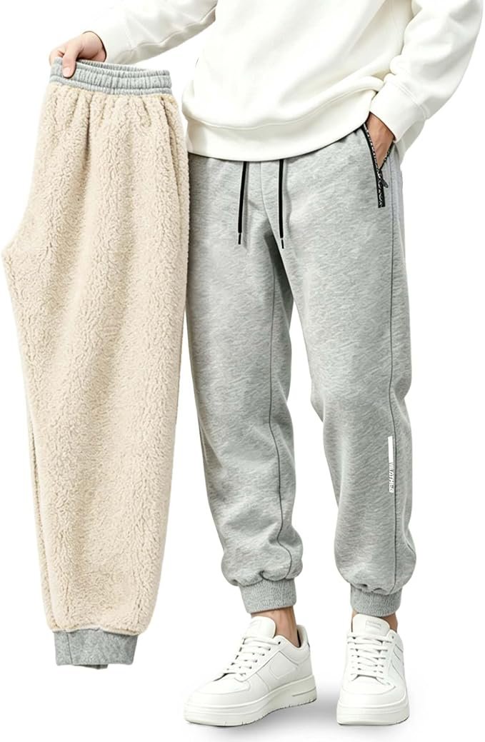 Men's Thermal Joggers - Navy - Image 6