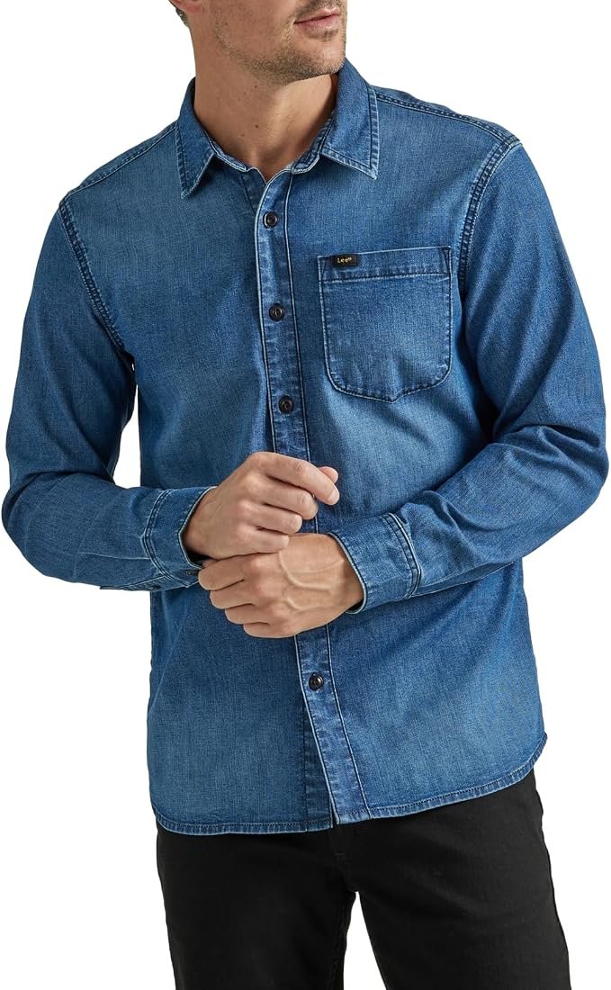 Men's Denim Shirt - Black - Image 5