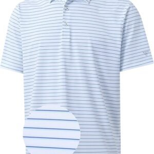 Men's Striped Polo Shirt - Black