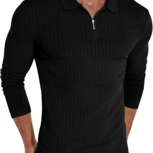 Men's Slim Fit Polo Shirt - Black