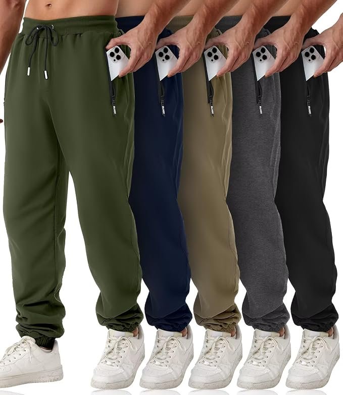 Men's Thermal Joggers - Grey - Image 2