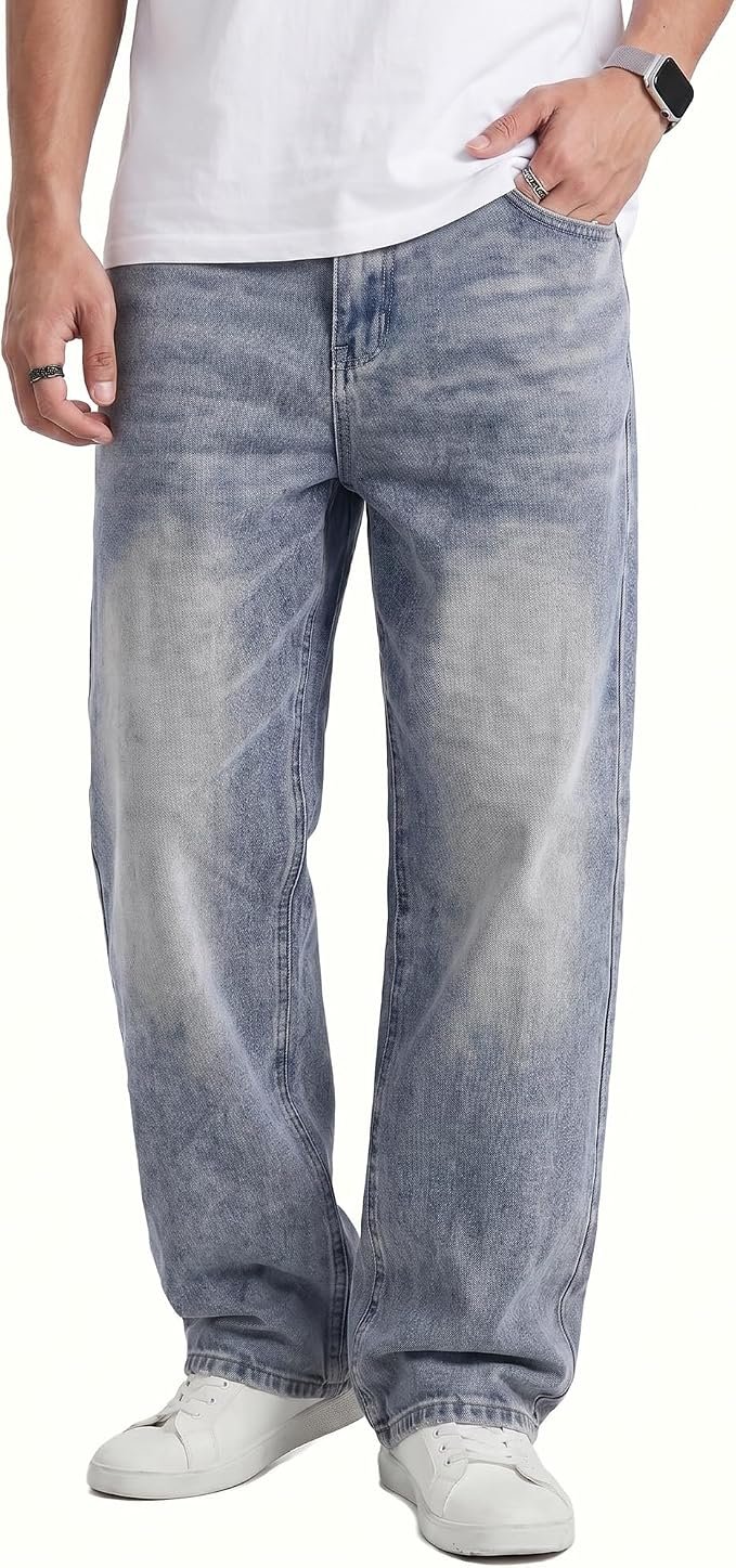 Men's Straight Jeans - Grey - Image 5