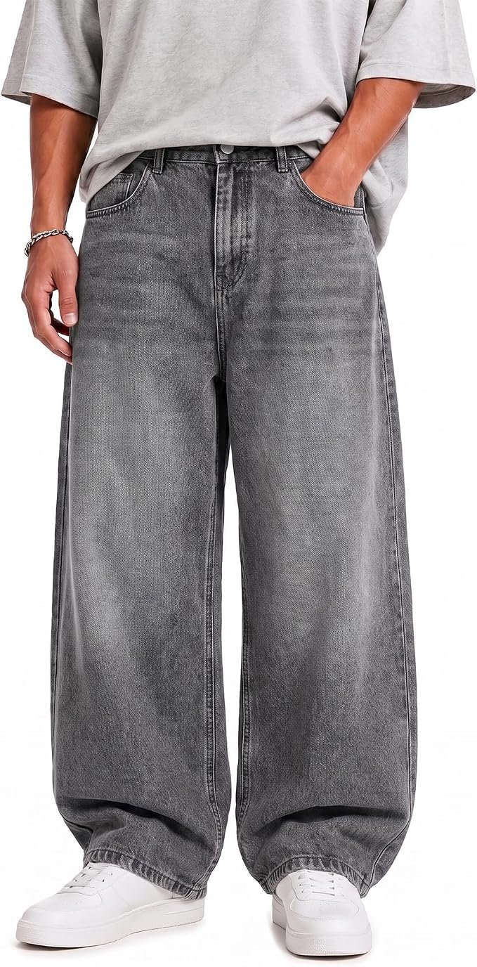 Men's Relaxed Jeans - Black - Image 4