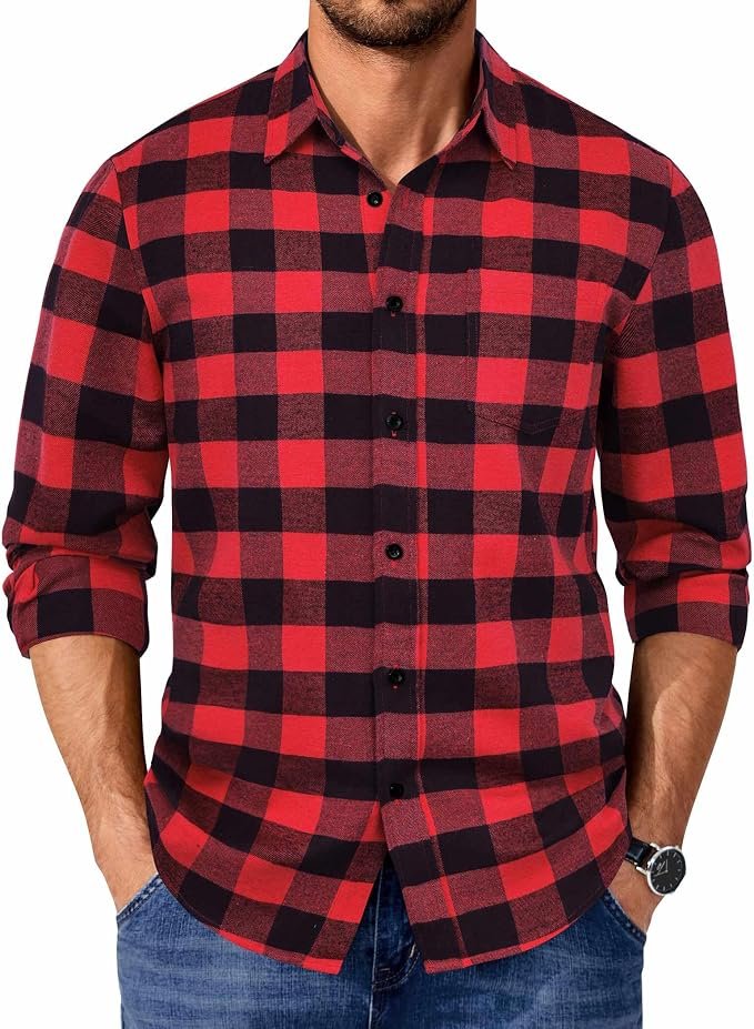 Men's Flannel Shirt - Grey - Image 2