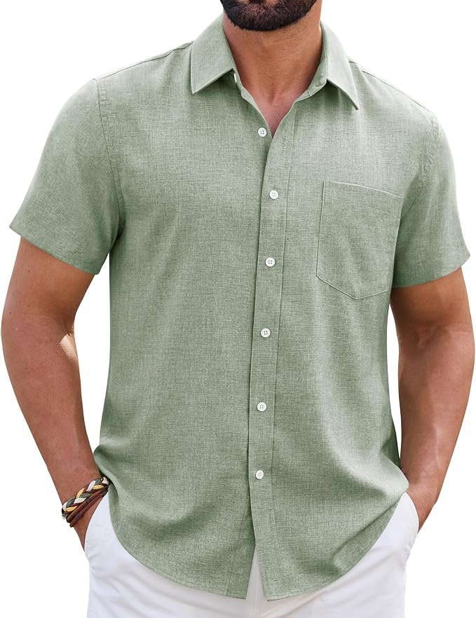 Men's Casual Button-Down Shirt - Navy - Image 2