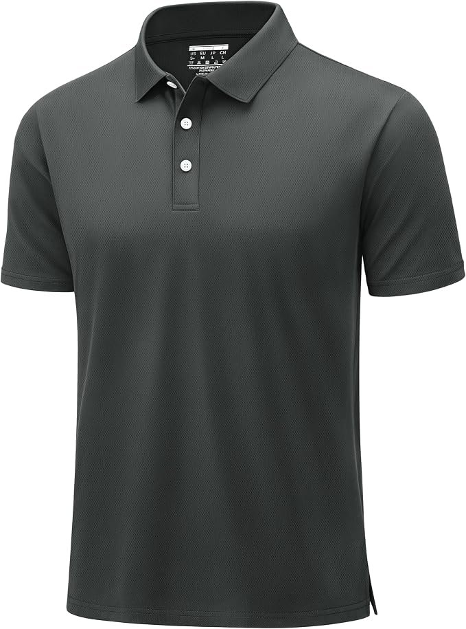 Men's Pique Polo Shirt - Grey - Image 6