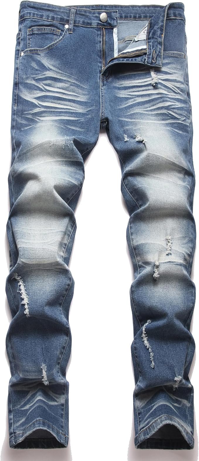 Men's Skinny Jeans - Navy - Image 4