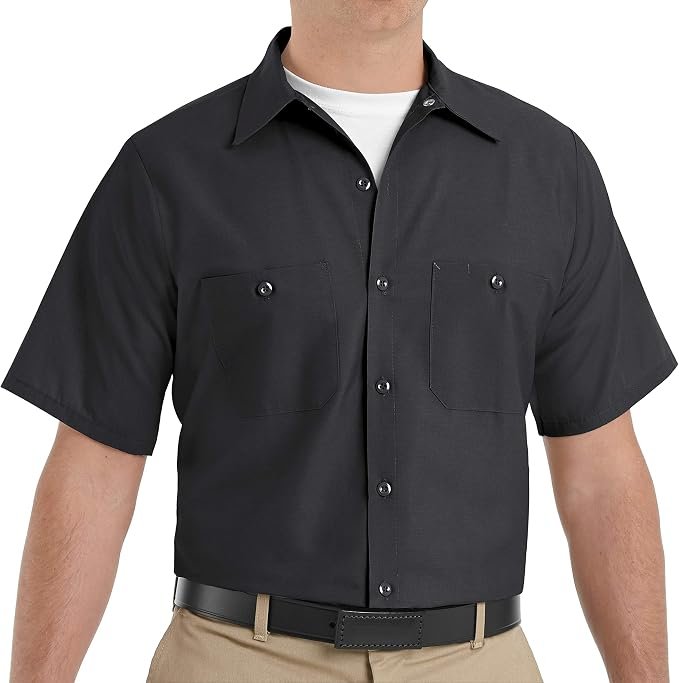 Men's Workwear Shirt - Black - Image 3