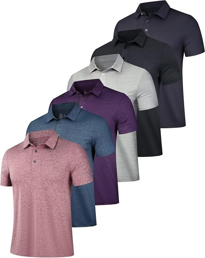 Men's Mesh Polo Shirt - Navy
