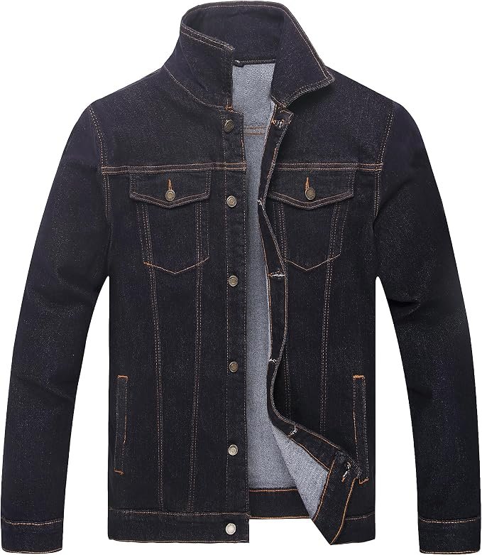 Men's Denim Jacket - Navy - Image 6