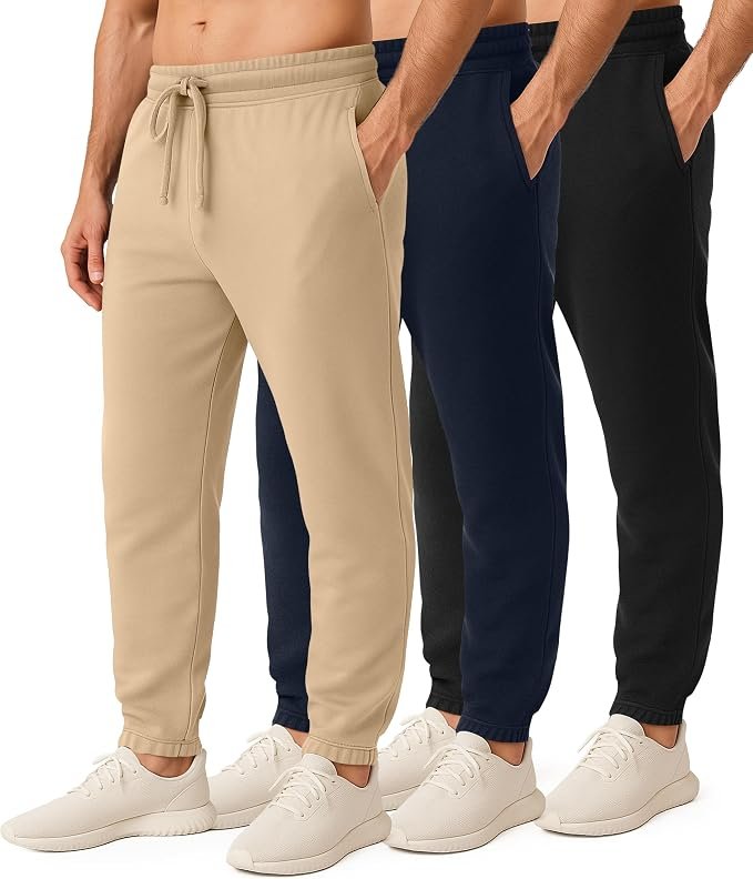 Men's Relaxed Joggers - Black - Image 3