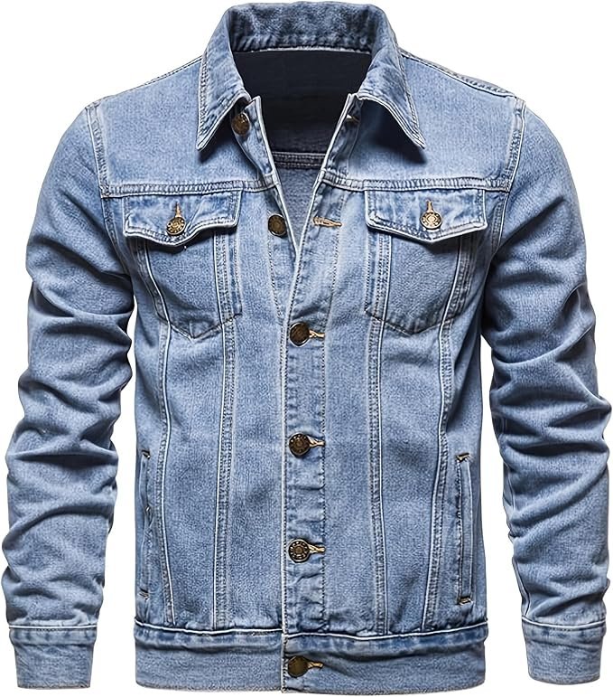 Men's Denim Jacket - Navy - Image 5