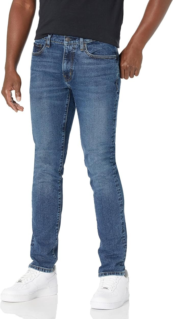 Men's Skinny Jeans - Navy - Image 2