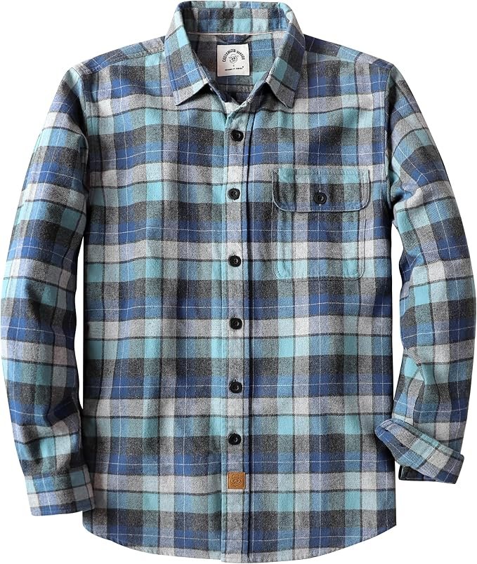 Men's Flannel Shirt - Grey - Image 5