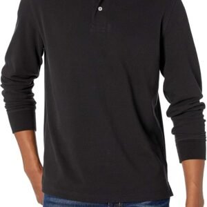 Men's Long Sleeve Polo Shirt - Grey