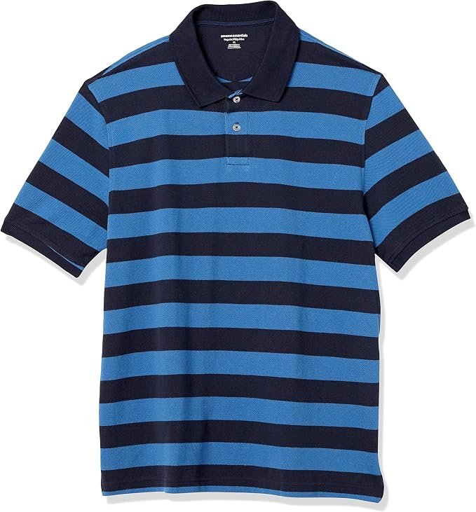 Men's Striped Polo Shirt - Grey - Image 6